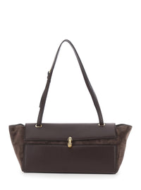 SAVETTE Savette Women Crossbody Bag In Suede And Smooth Leather With Brown Details For Women