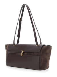 SAVETTE Savette Women Crossbody Bag In Suede And Smooth Leather With Brown Details For Women