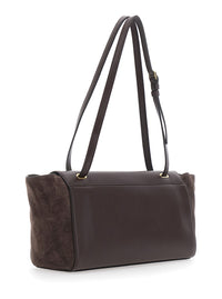 SAVETTE Savette Women Crossbody Bag In Suede And Smooth Leather With Brown Details For Women
