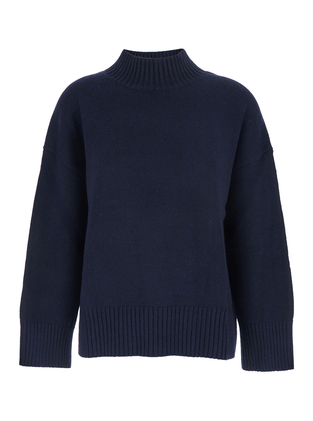 Leplain Women Women Mock Neck Pullover 5Gg With High Collar And Long Sleeves In Blue Cashmere