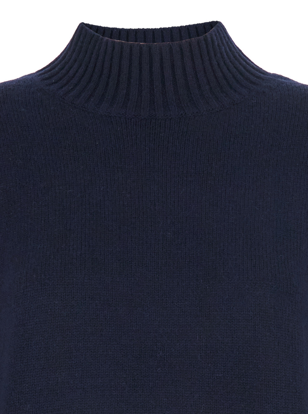 Leplain Women Women Mock Neck Pullover 5Gg With High Collar And Long Sleeves In Blue Cashmere