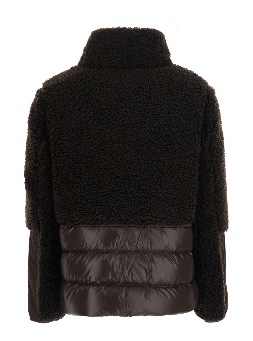 MONCLER Moncler Women 'Glorineux' Brown Down Jacket With Logo Plaque On The Zip Pull And Logo Patch On The Sleeve In Tech Fabric For Women