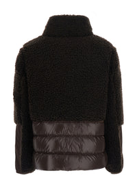 MONCLER Moncler Women 'Glorineux' Brown Down Jacket With Logo Plaque On The Zip Pull And Logo Patch On The Sleeve In Tech Fabric For Women