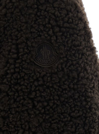 MONCLER Moncler Women 'Glorineux' Brown Down Jacket With Logo Plaque On The Zip Pull And Logo Patch On The Sleeve In Tech Fabric For Women