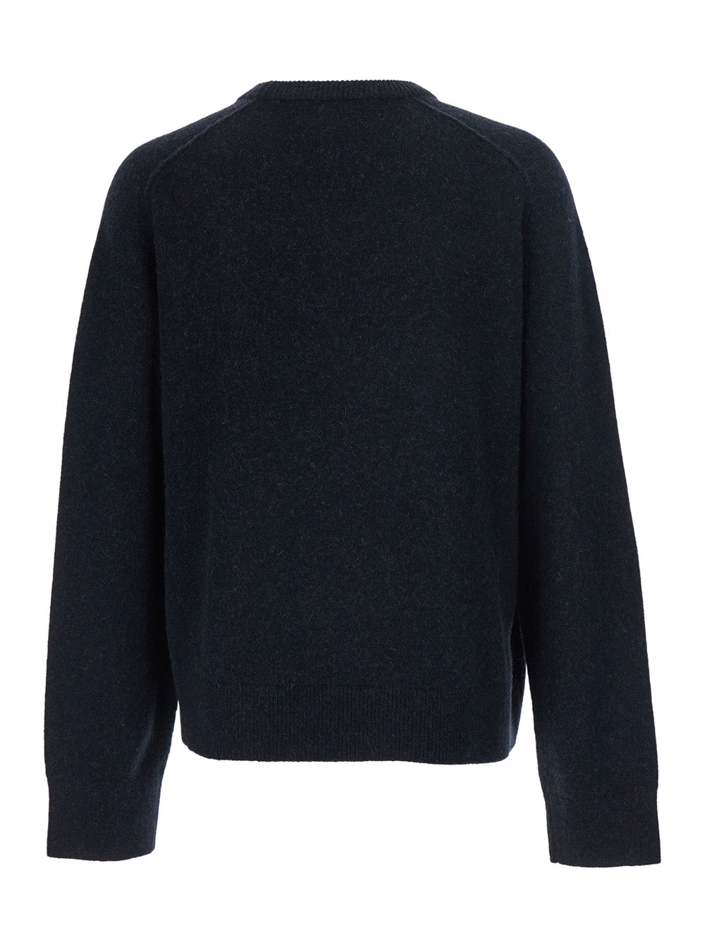 Acne Studios Men Black V-Neck Sweater With Logo Lettering On The Front In Wool Blend Men