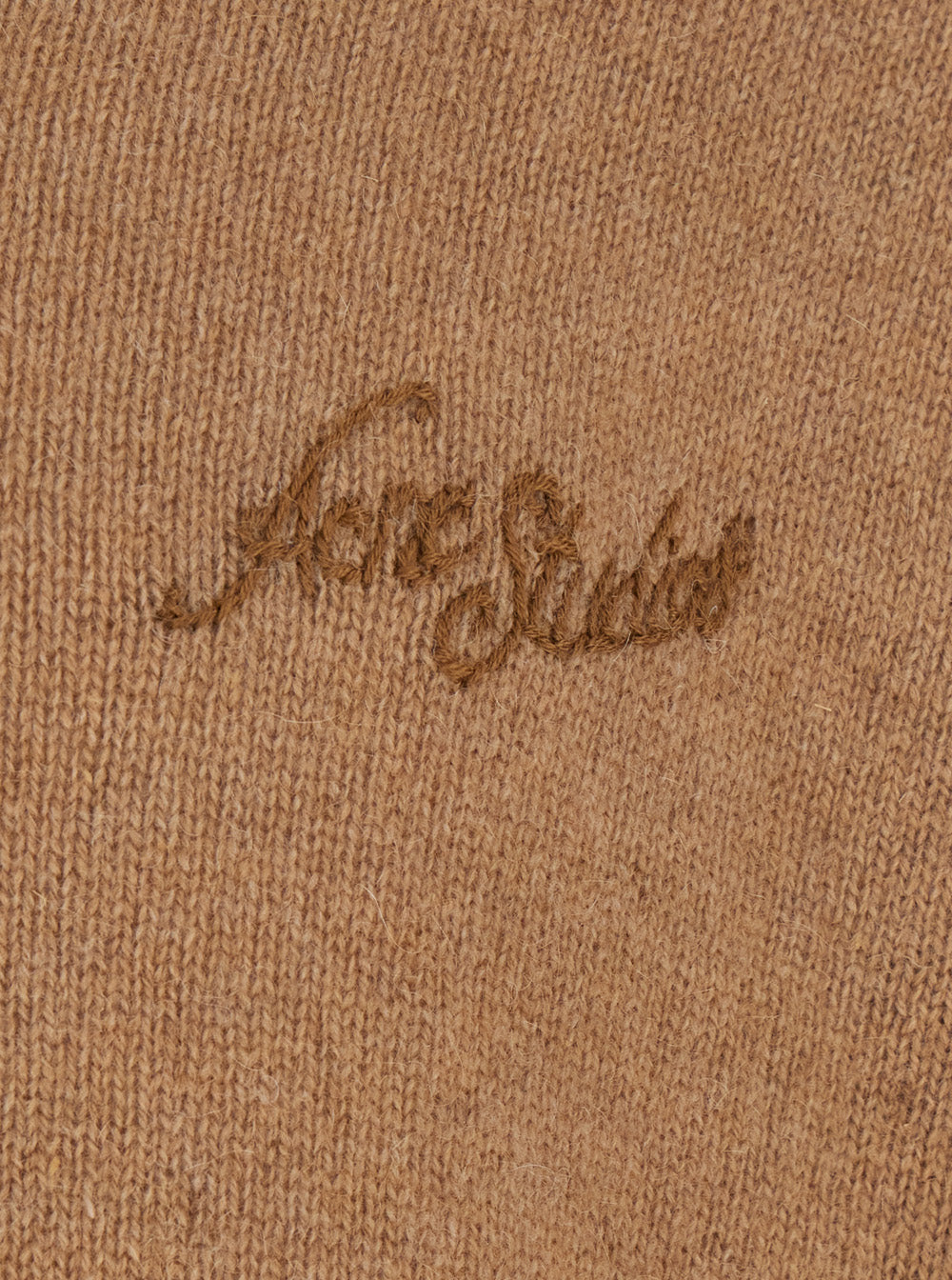 ACNE STUDIOS Acne Studios Men Beige V-Neck Sweater With Front Logo Lettering In Wool Blend For Men