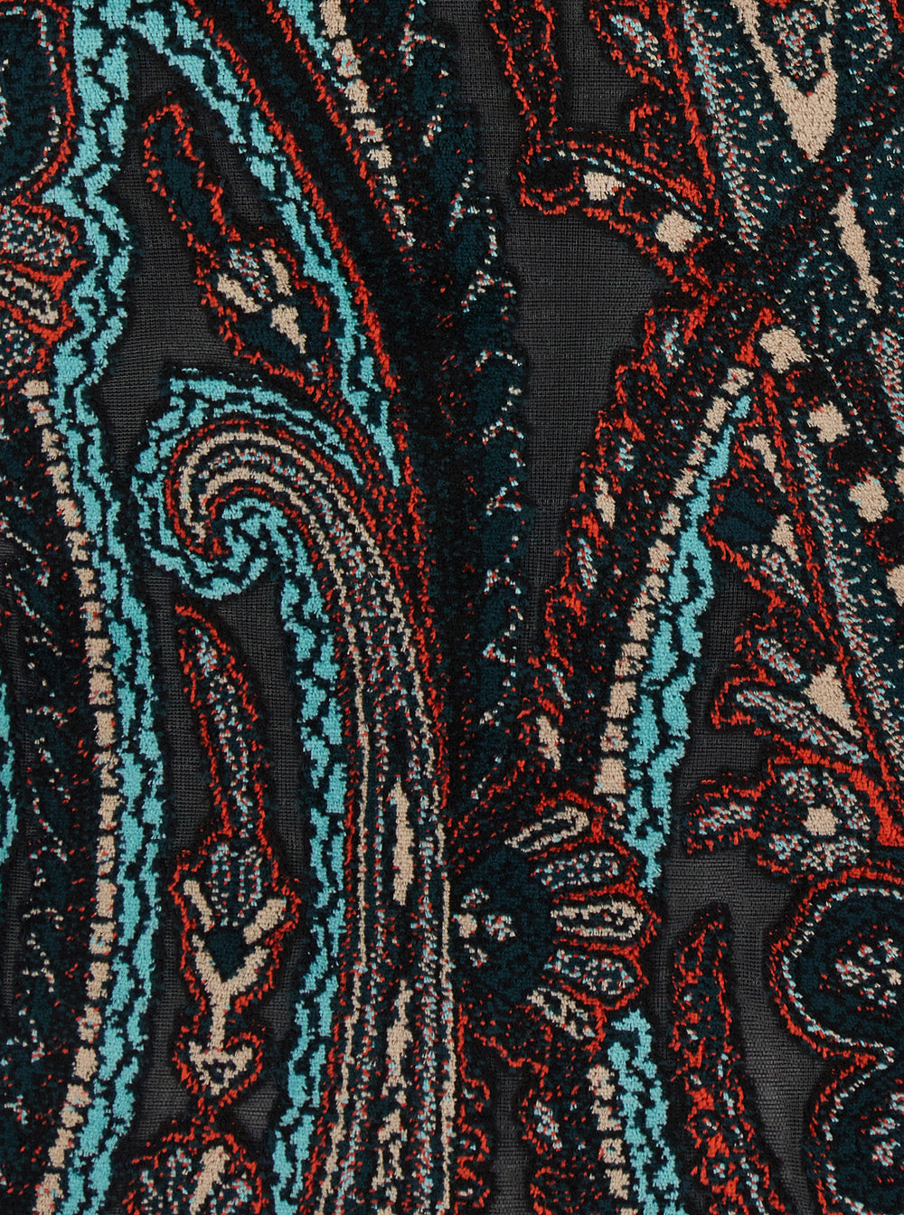 ETRO Etro Women Multicolor Long-Sleeved Crew Neck Top With All-Over Paisley Motif In Viscose Blend For Women