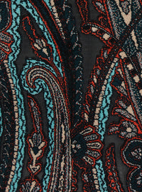 ETRO Etro Women Multicolor Long-Sleeved Crew Neck Top With All-Over Paisley Motif In Viscose Blend For Women
