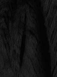 Forte_Forte Women Black Shearling Jacket With Front Belt In Eco Fur For Women