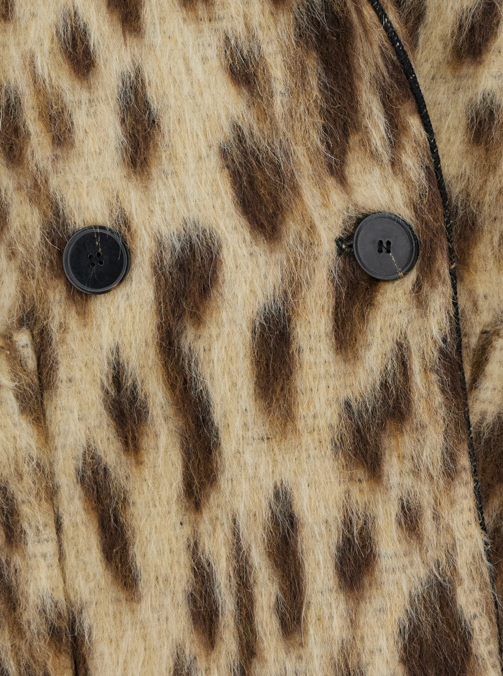 Forte_Forte Women 'Royal Leopard' Beige Jacket With Classic Collar And All-Over Leopard Motif In Wool Blend For Women