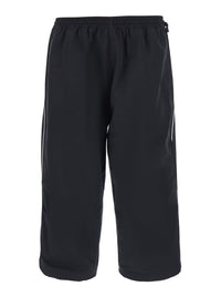 Gucci Men Black Bermuda Shorts With Elasticated Waist In Cotton Blend For Men