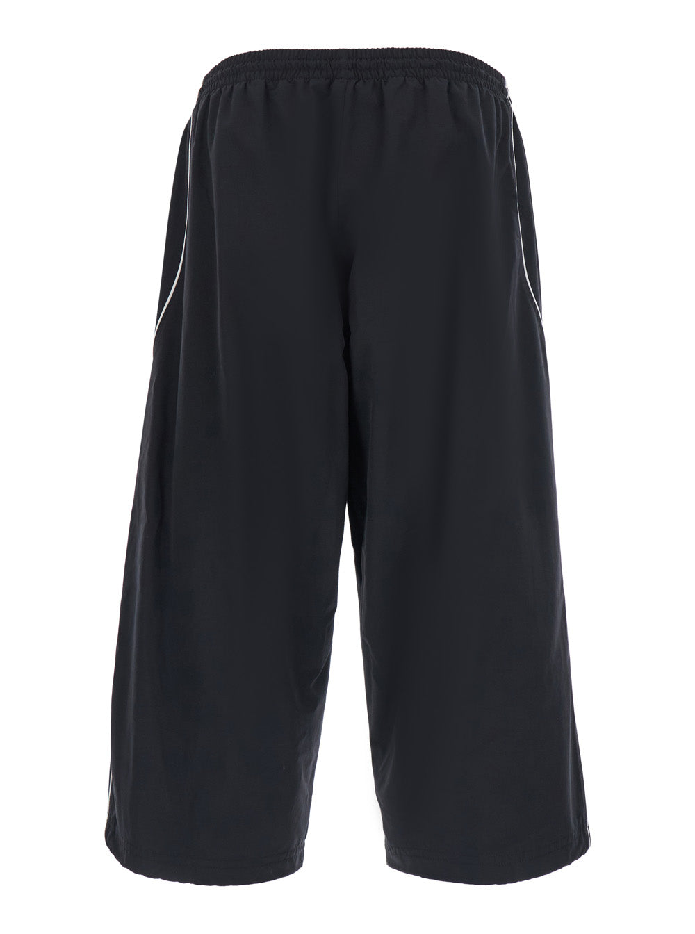 Gucci Men Black Bermuda Shorts With Elasticated Waist In Cotton Blend For Men