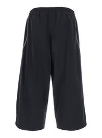 Gucci Men Black Bermuda Shorts With Elasticated Waist In Cotton Blend For Men