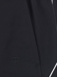 Gucci Men Black Bermuda Shorts With Elasticated Waist In Cotton Blend For Men