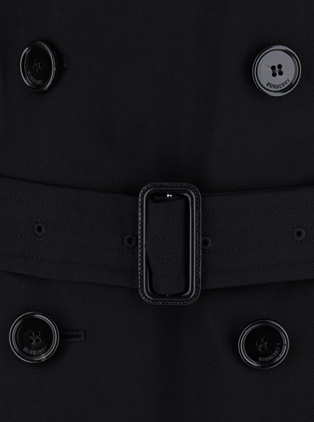 BURBERRY Burberry Men Black Trench Coat With Adjustable Waist Belt And Removable Vest In Fabric For Men
