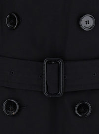 BURBERRY Burberry Men Black Trench Coat With Adjustable Waist Belt And Removable Vest In Fabric For Men