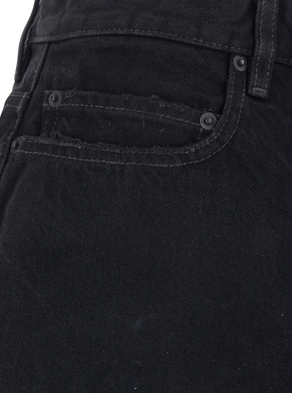 BALENCIAGA Balenciaga Men Black Jeans With Logo Patch On The Back And Wide Leg In Denim For Men
