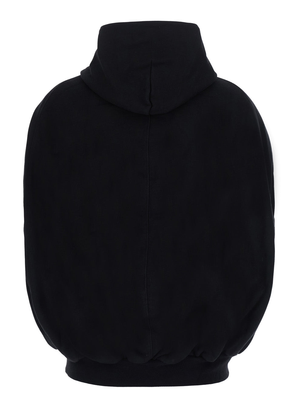 Balenciaga Women Black Sweatshirt With Fixed Hood And Cape Effect In Cotton For Women