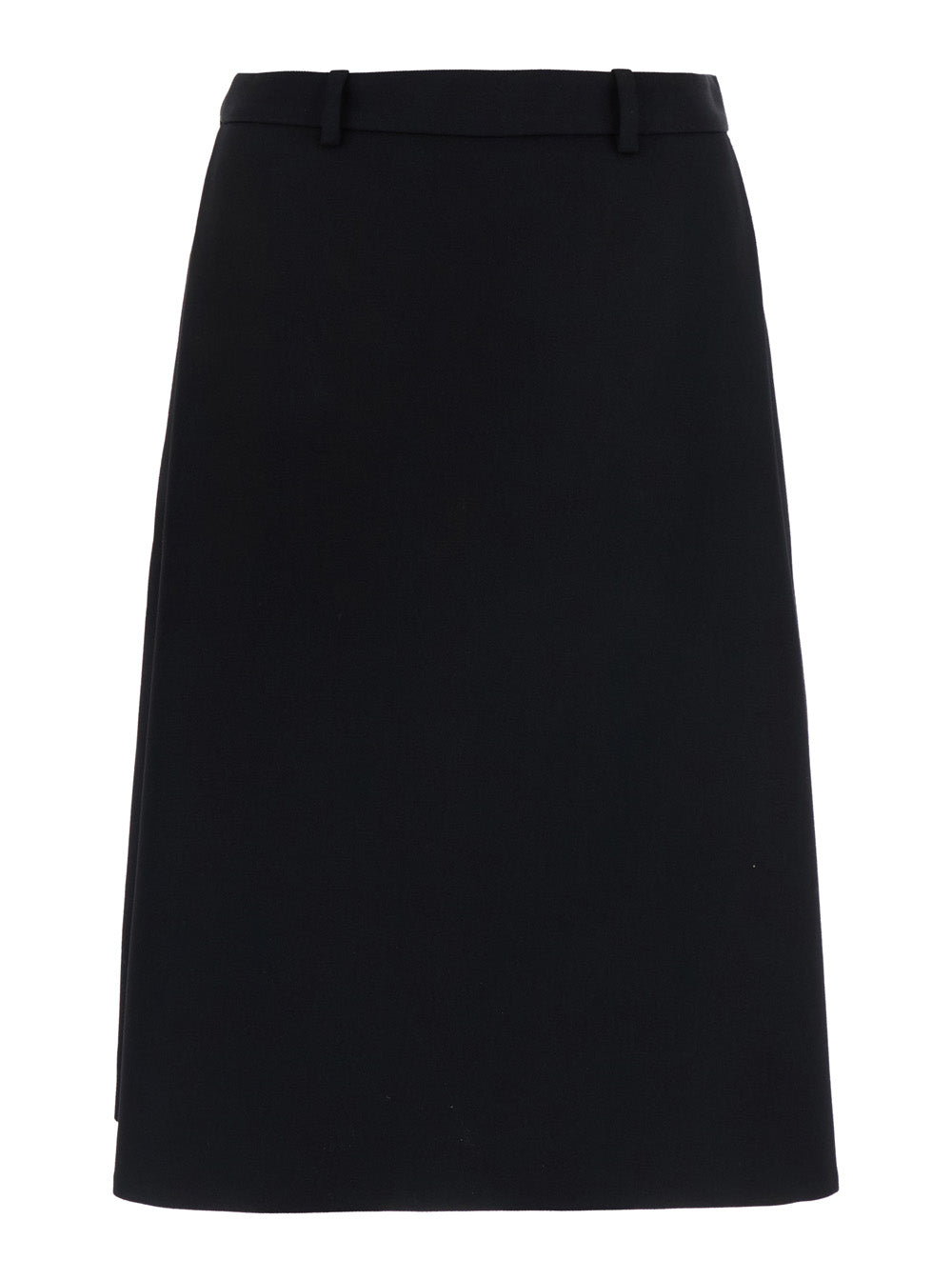 Balenciaga Women Folded Midi Skort In Starcy Wool Twill
