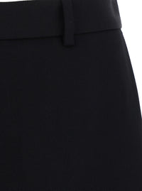 Balenciaga Women Folded Midi Skort In Starcy Wool Twill