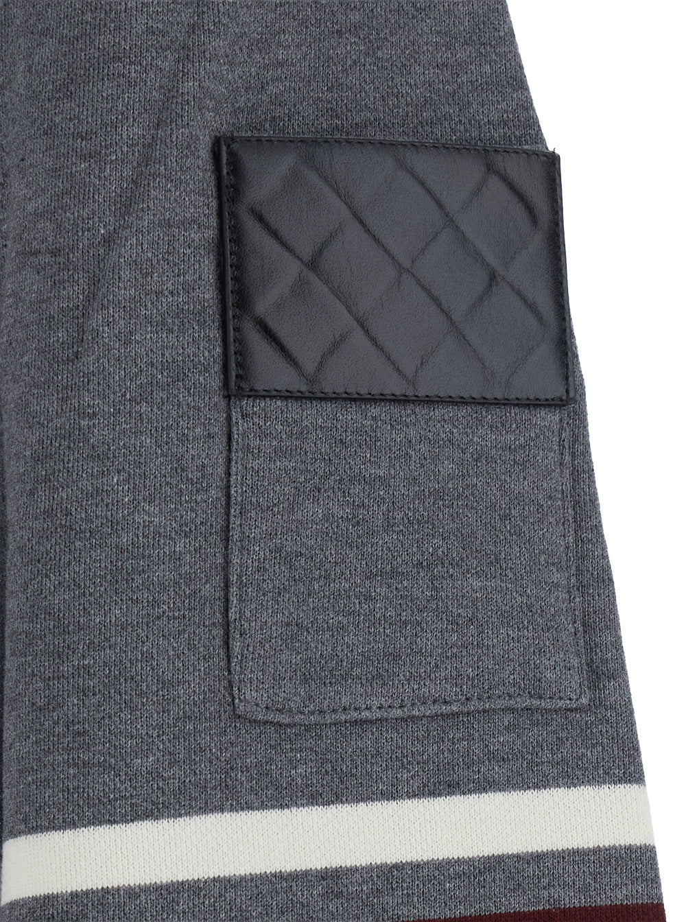 Bottega Veneta Men Grey Sweatshirt With Polo Shirt-Style Collar And Maxi Stripe On Front And Back In Cotton For Men