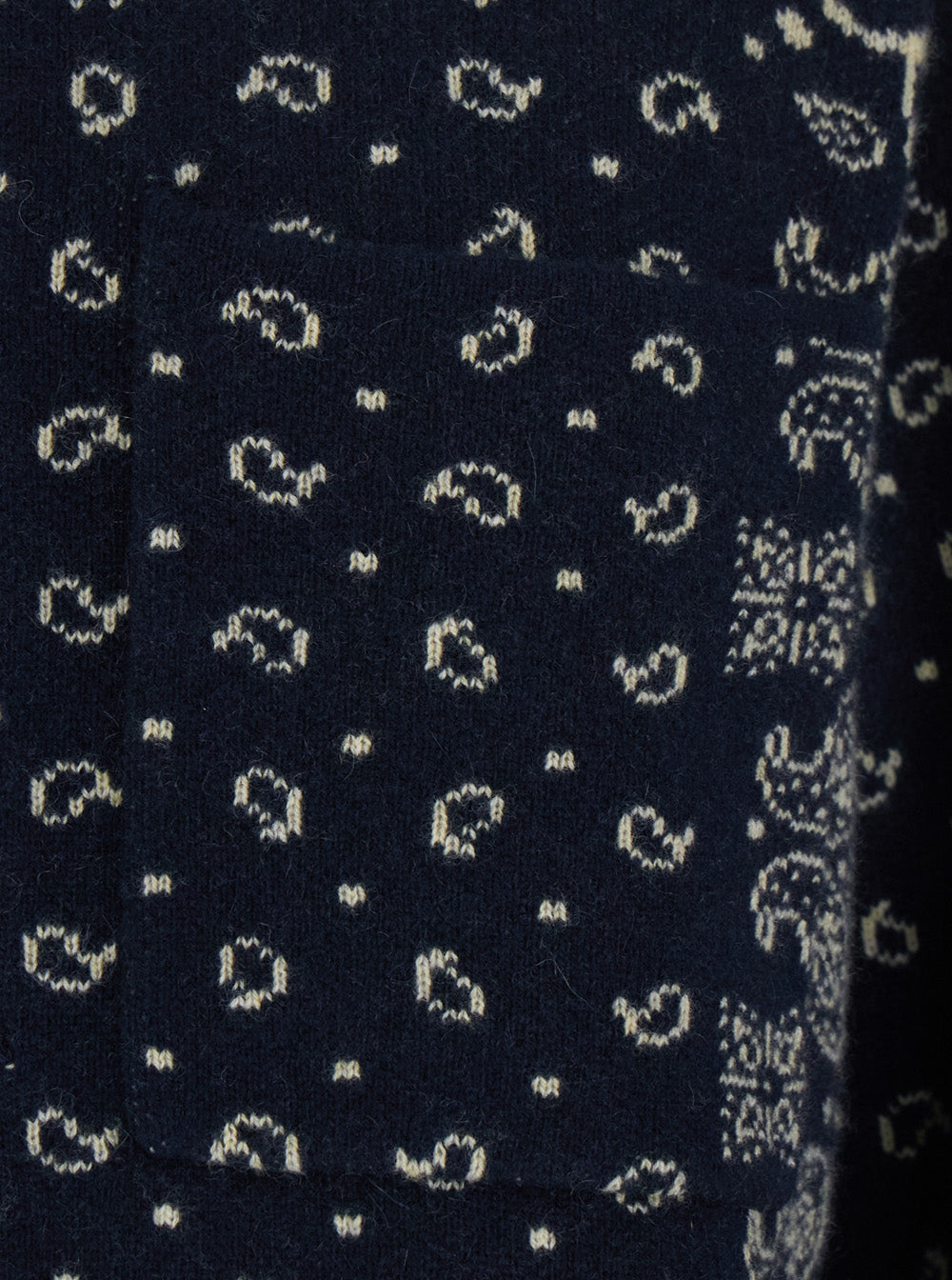 Guest In Residence Women Blue Classic Collar Sweater With All-Over Pattern In Wool Blend Woman