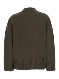 Leplain Women Green Sweater With Mock Neck In Cashmere For Women