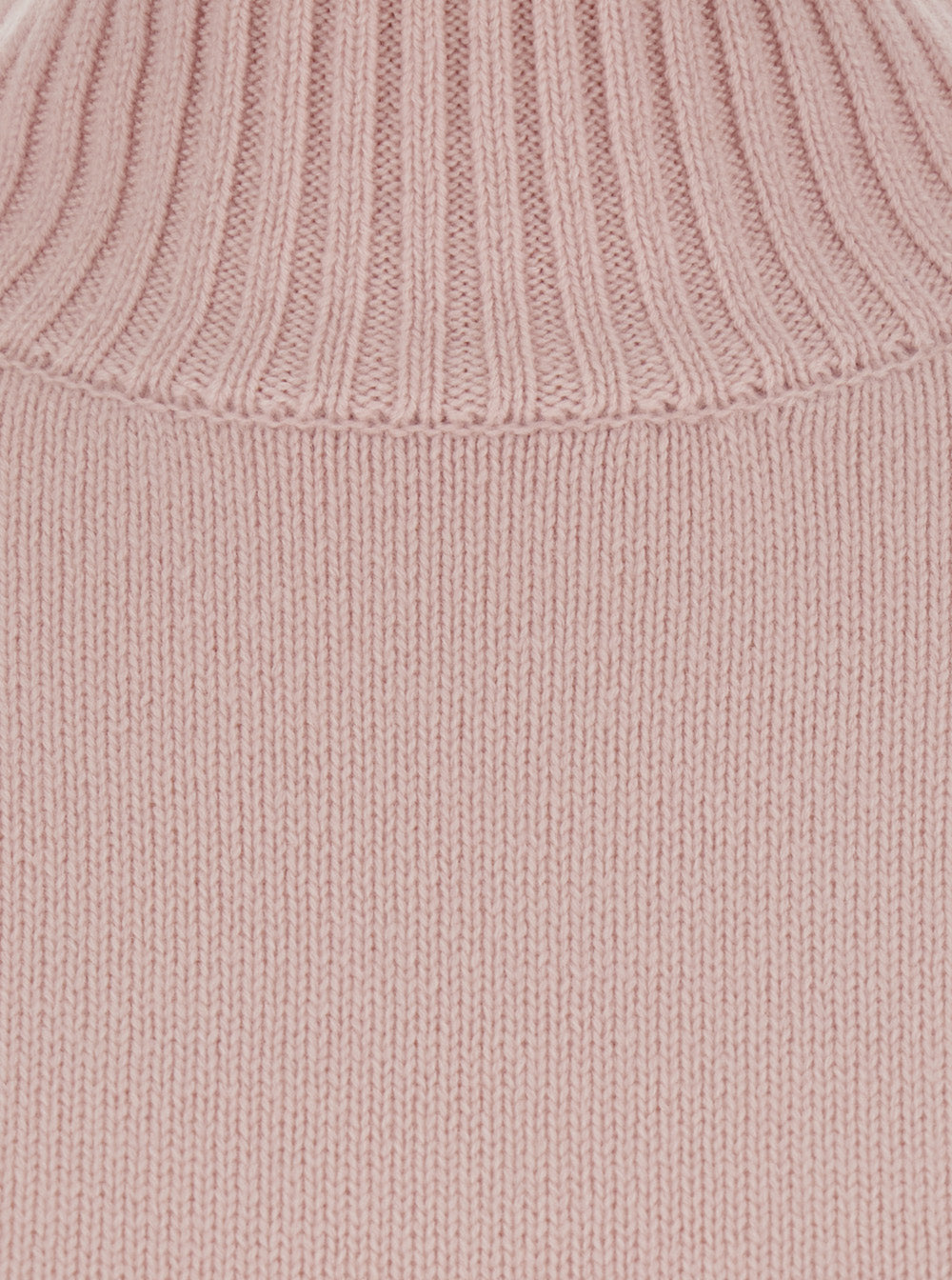 Leplain Women Pink Sweater With Mock Neck And Dropped Shoulders In Cashmere For Women