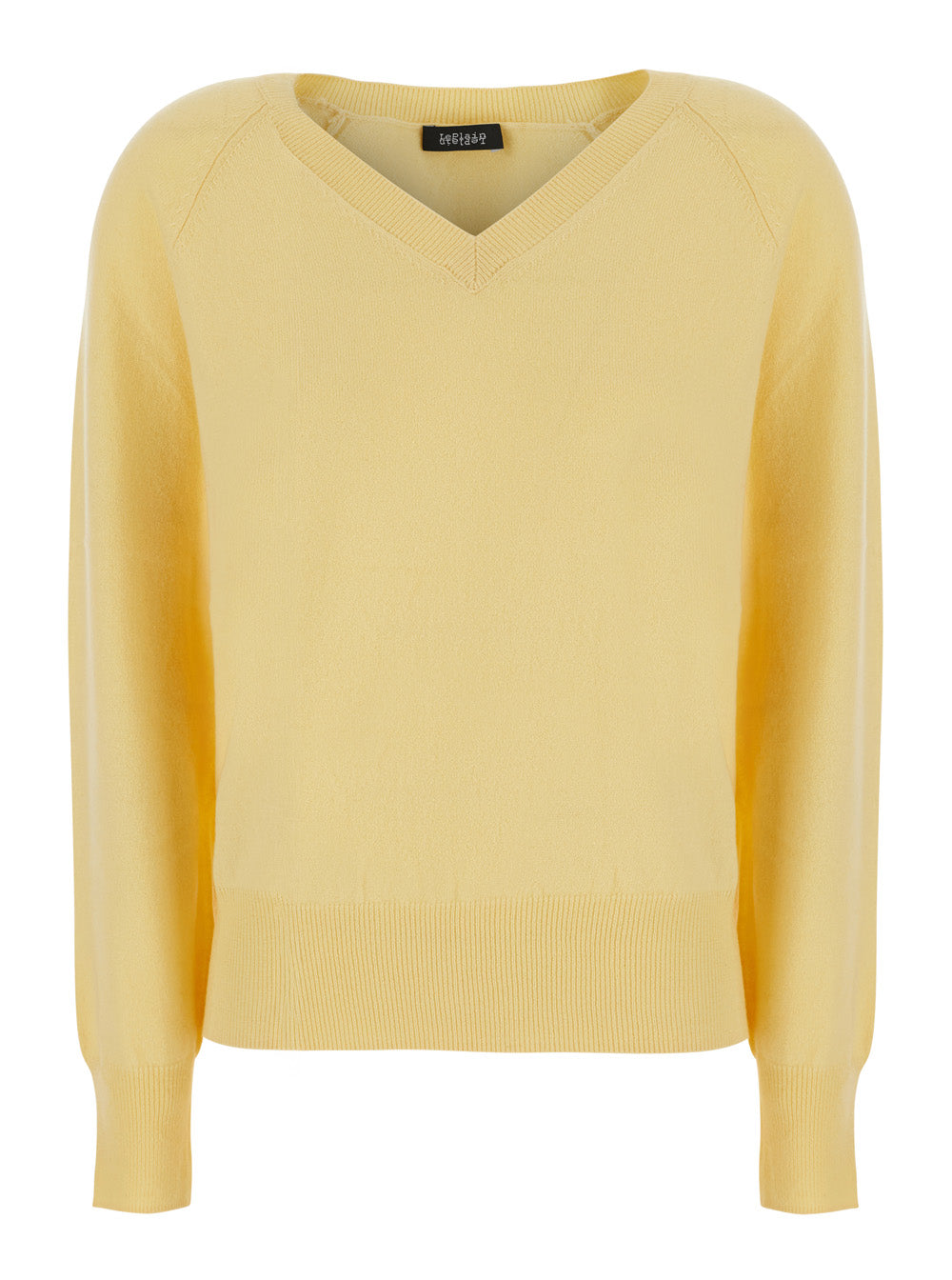 Leplain Women Yellow Sweater With V Neck In Cashmere For Women