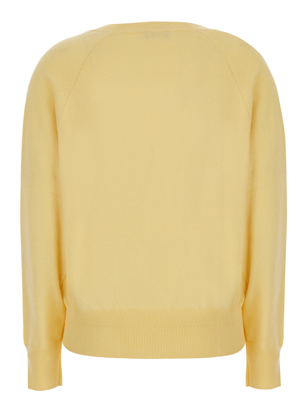 Leplain Women Yellow Sweater With V Neck In Cashmere For Women