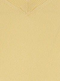Leplain Women Yellow Sweater With V Neck In Cashmere For Women