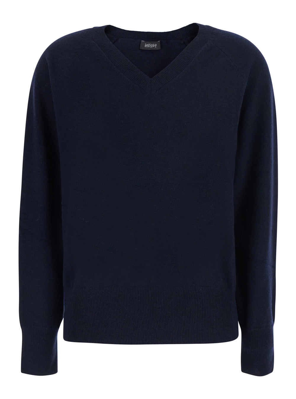 Leplain Women Blue Sweater With V Neck In Cashmere For Women