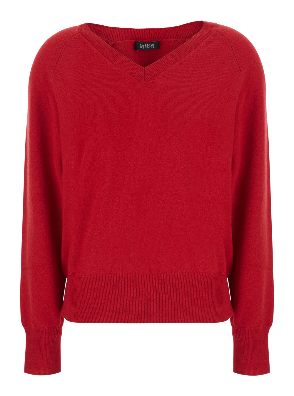 Leplain Women Red Sweater With V Neck In Cashmere For Women