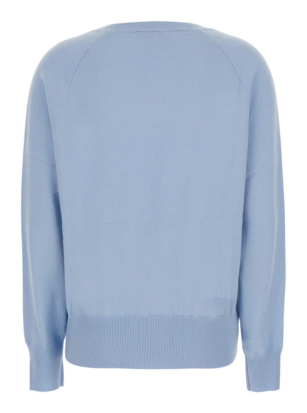 Leplain Women Light Blue Sweater With V Neck In Cashmere For Women