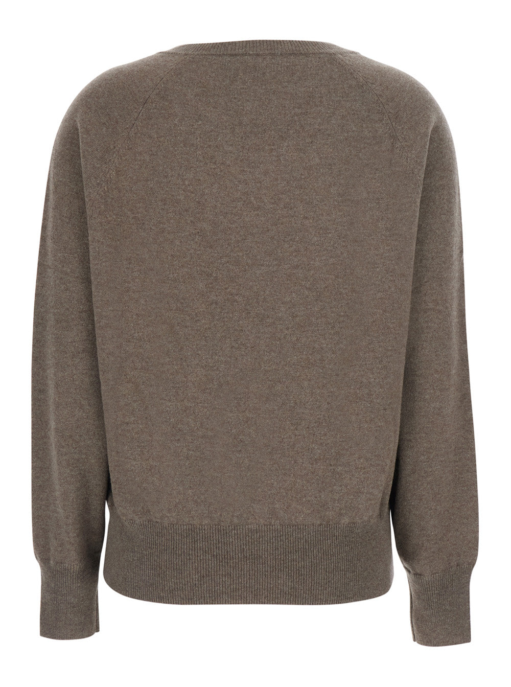 Leplain Women Brown Sweater With V Neck In Cashmere For Women