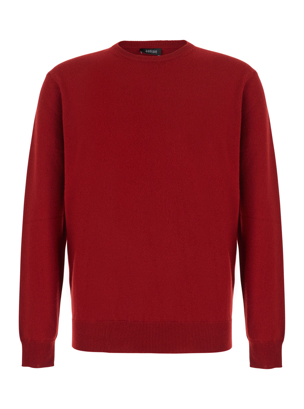 Leplain Men Red Crew-Neck Long-Sleeved Sweater In Cashmere For Men