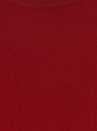 Leplain Men Red Crew-Neck Long-Sleeved Sweater In Cashmere For Men