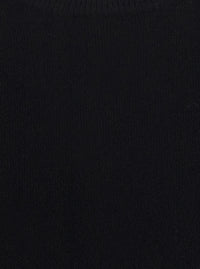 Leplain Men Black Crew-Neck Long-Sleeved Sweater In Cashmere For Men