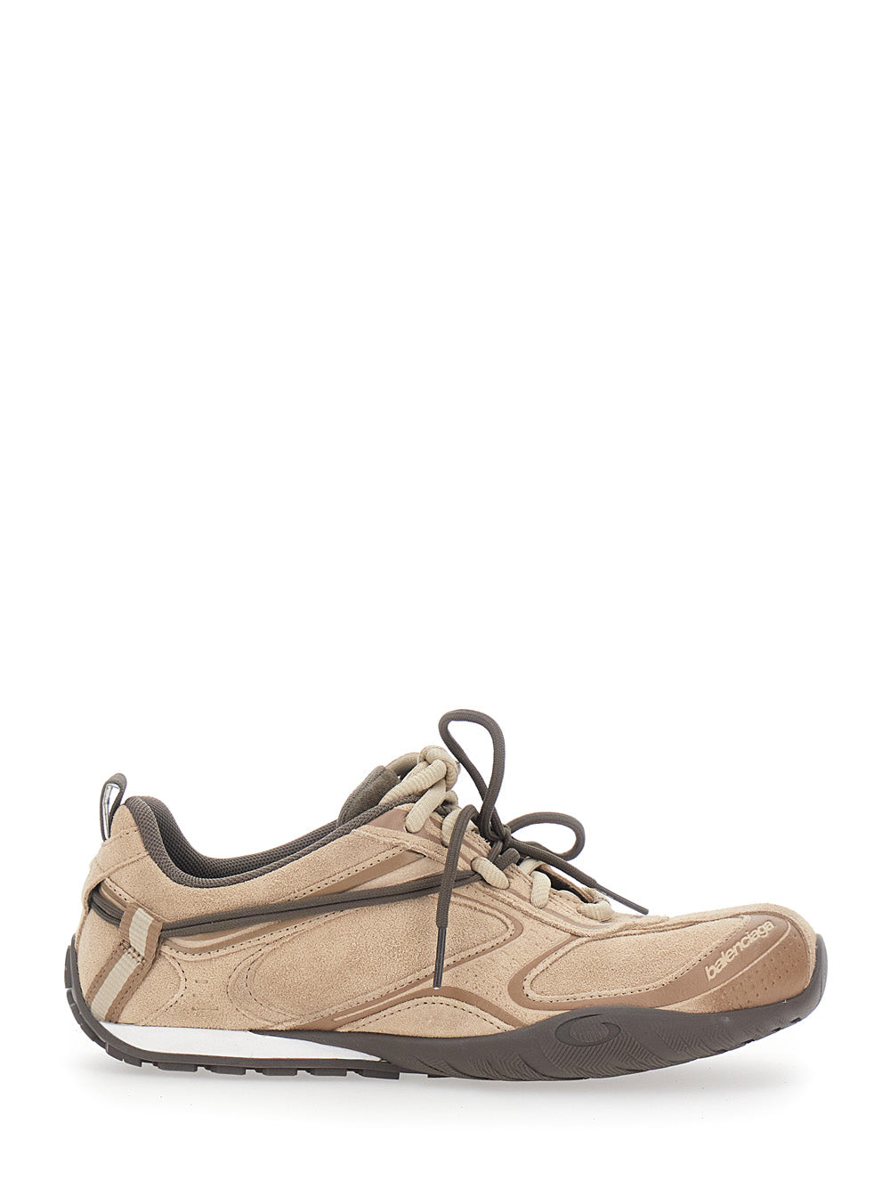 Balenciaga Women 'Radar' Beige Low Top Sneakers With Logo Patch On The Tongue In Leather Women