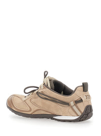 Balenciaga Women 'Radar' Beige Low Top Sneakers With Logo Patch On The Tongue In Leather Women