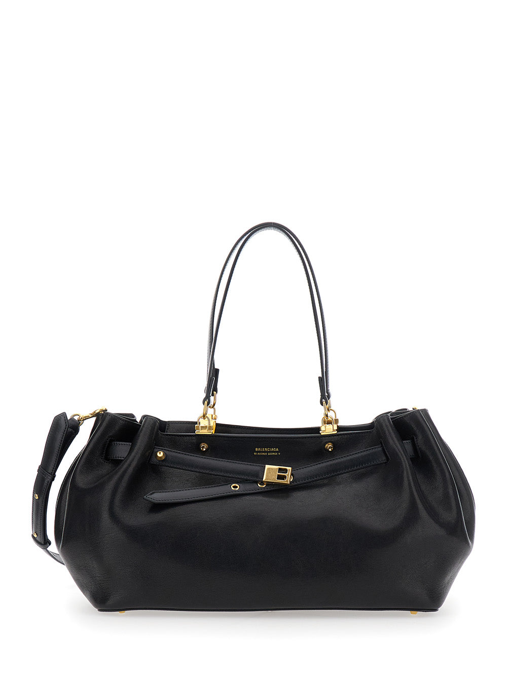 BALENCIAGA Balenciaga Women Fan Carryall Medium Bag In Polished Sheepskin