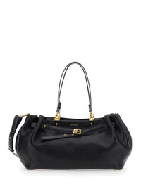 BALENCIAGA Balenciaga Women Fan Carryall Medium Bag In Polished Sheepskin