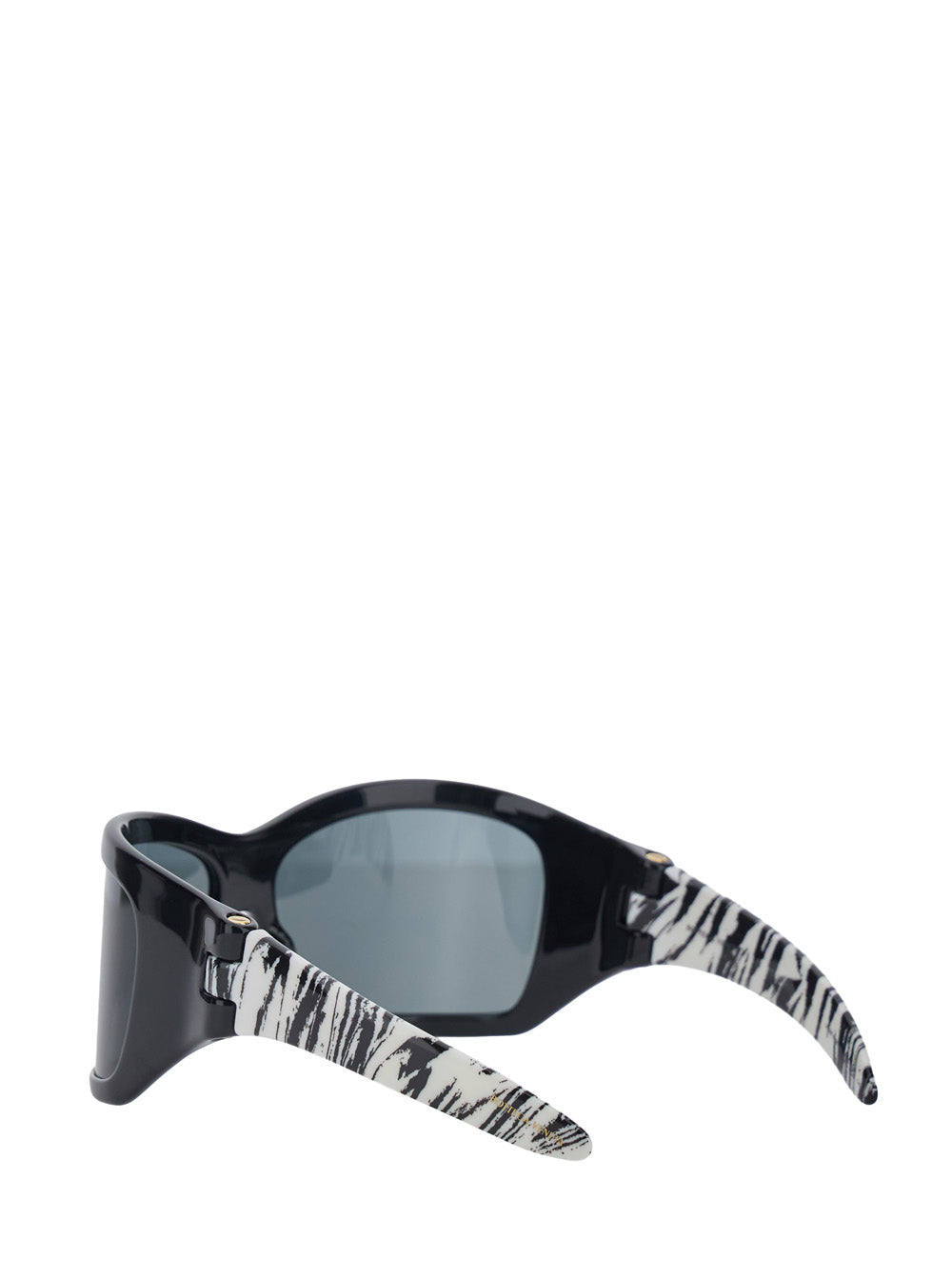 Bottega Veneta Women Black Sunglasses With Zebra Print In Plastic Women