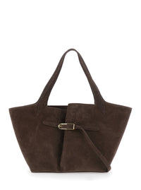 LIFFNER Liffner Women Belted Tote Bag With Elegant Leather Details In Brown Unisex
