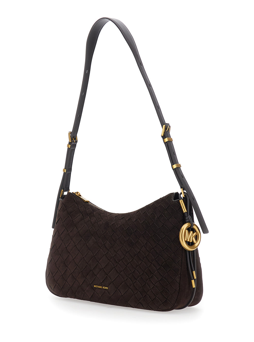 MICHAEL MICHAEL KORS Michael Michael Kors Women Nolita Medium Tz Convertible Shoulder Bag With Gold Details And Brown Logo For Women