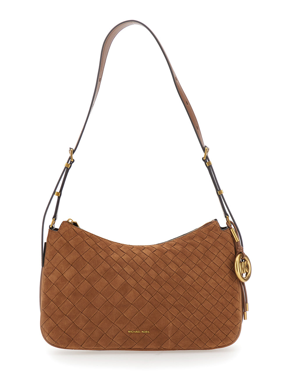 MICHAEL MICHAEL KORS Michael Michael Kors Women Nolita Medium Tz Convertible Shoulder Bag With Metal Details And Embossed Logo Brown Woman