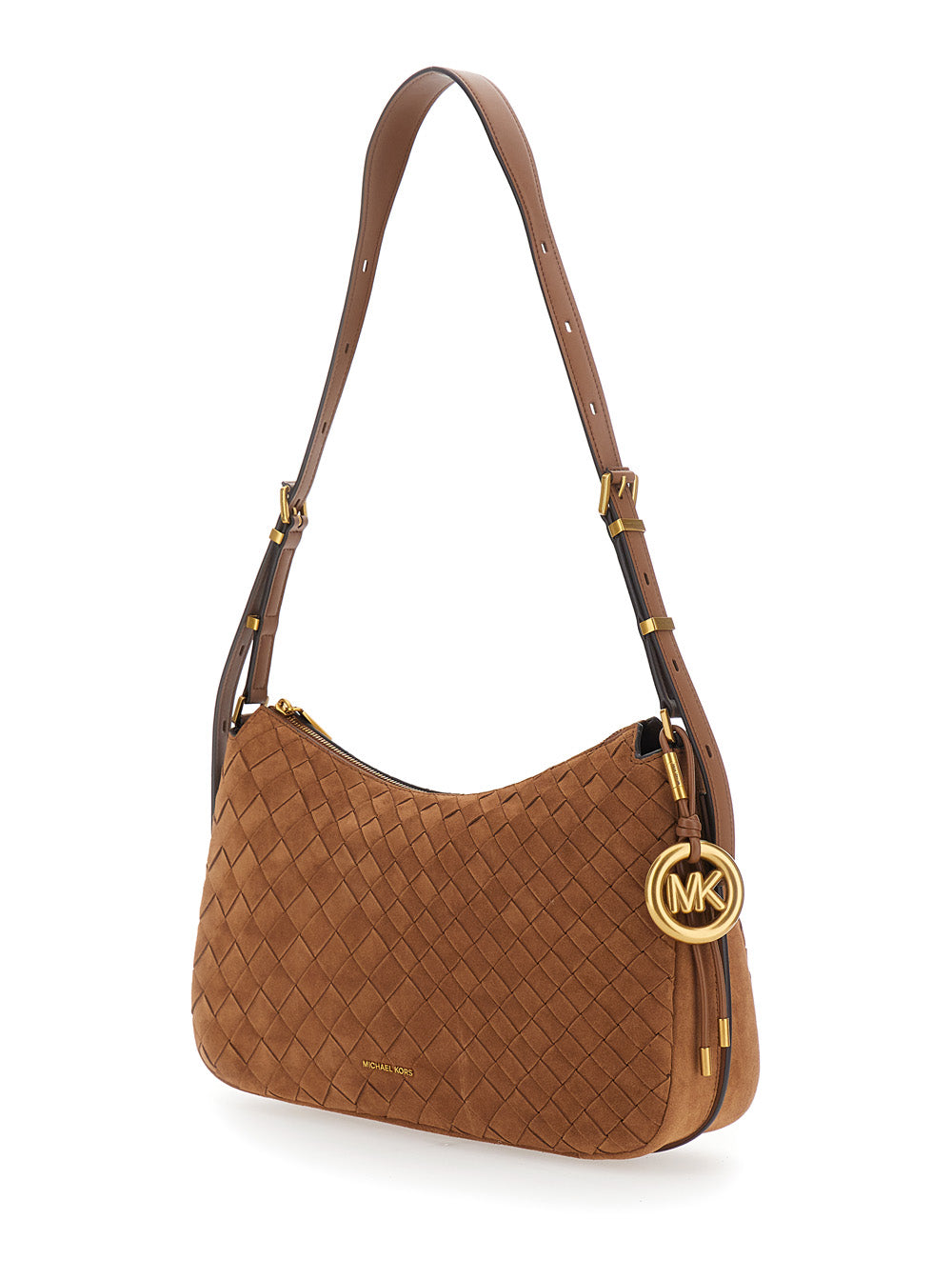 MICHAEL MICHAEL KORS Michael Michael Kors Women Nolita Medium Tz Convertible Shoulder Bag With Metal Details And Embossed Logo Brown Woman