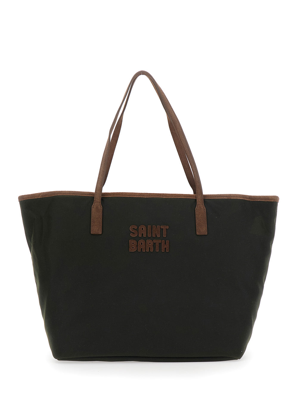 MC2 SAINT BARTH Mc2 Saint Barth Women Shopper Bag With Tech Fabric Details And Green Color For Women