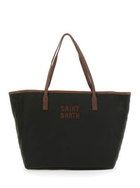 MC2 SAINT BARTH Mc2 Saint Barth Women Shopper Bag With Tech Fabric Details And Green Color For Women