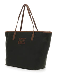 MC2 SAINT BARTH Mc2 Saint Barth Women Shopper Bag With Tech Fabric Details And Green Color For Women